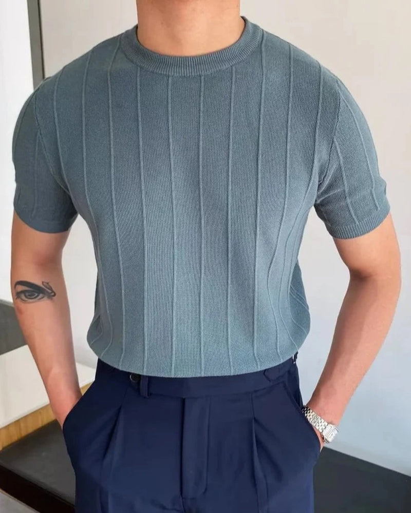 T-Shirt à Rayures Lin et Coton Homme | Confort Quotidien