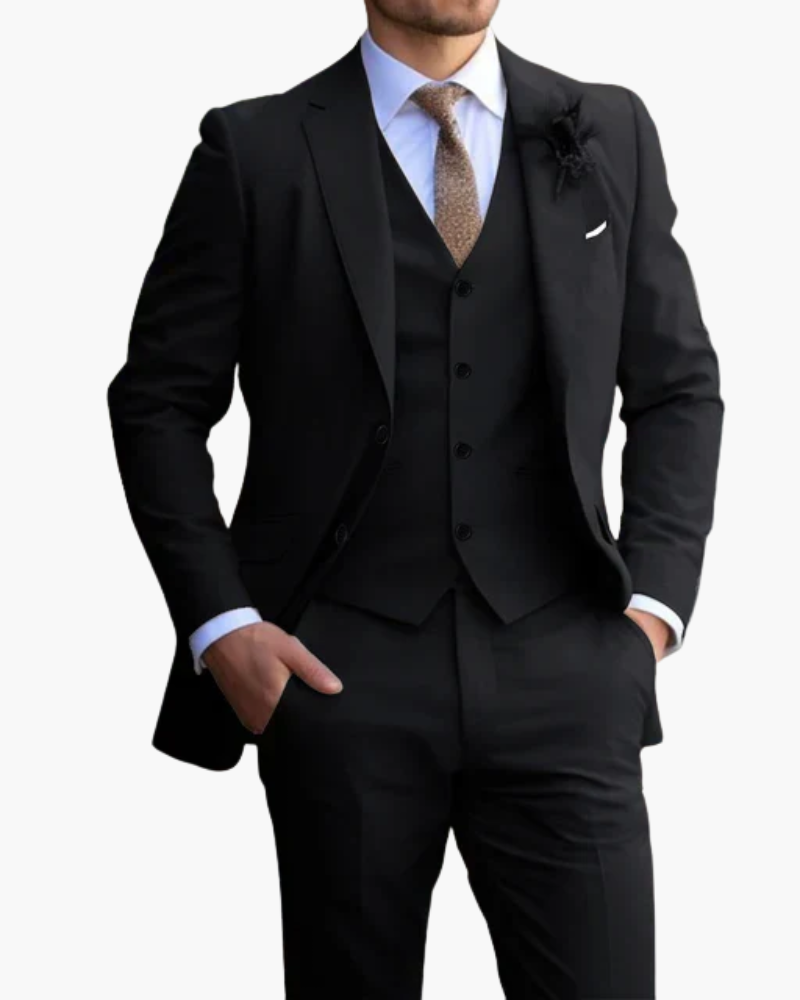 Costume Élégant Trois Pièces Slim Fit Homme | Tenue Formelle