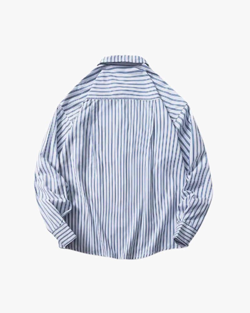 Chemise à Rayures Oversize Homme | Coupe Relaxe & Tendance