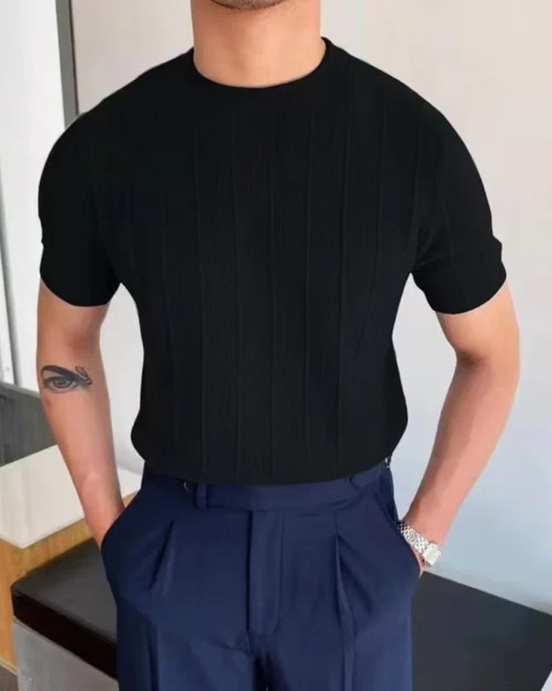 T-Shirt à Rayures Lin et Coton Homme | Confort Quotidien