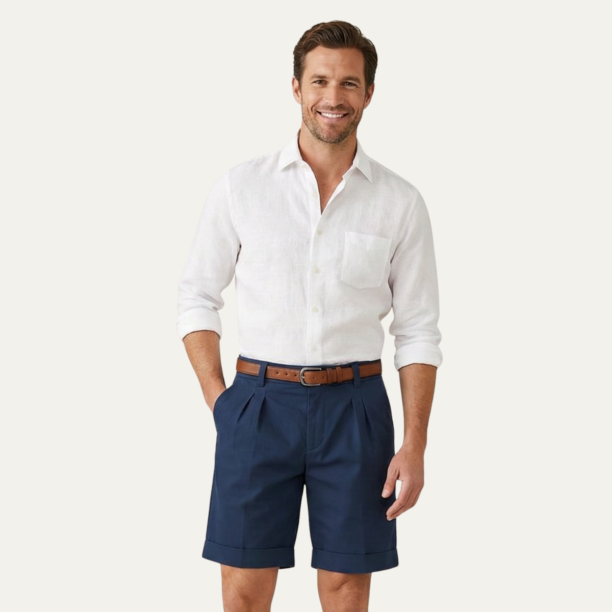 Short en Lin Tailleur Homme | Élégance Estivale & Confort