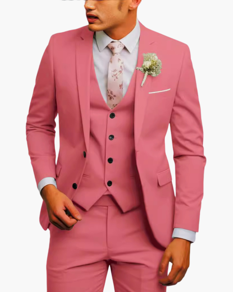 Costume 3 Pièces Homme Blazer Gilet Pantalon | Tenue Élégante