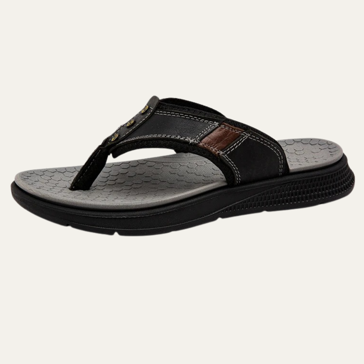 Tongs en Cuir Homme Soutien de Voûte | Confort & Style