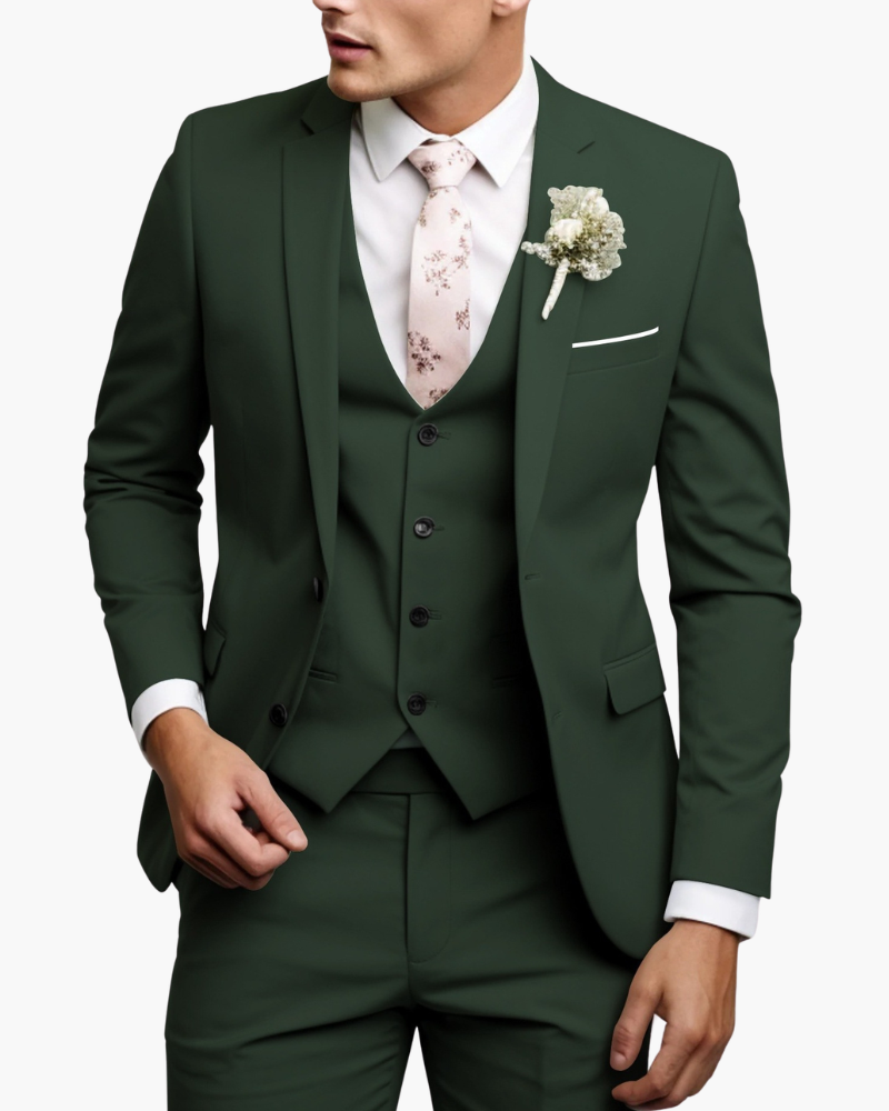 Costume 3 Pièces Homme Blazer Gilet Pantalon | Tenue Élégante