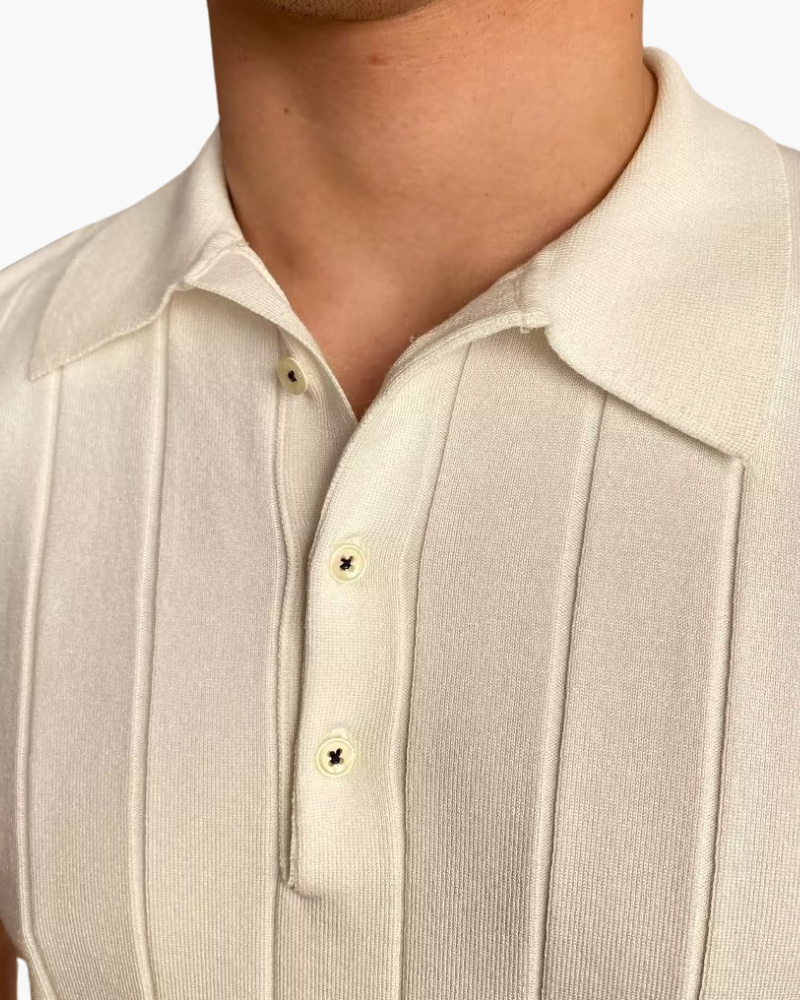 Polo en Coton à Côtes Homme | Coupe Slim & Confort