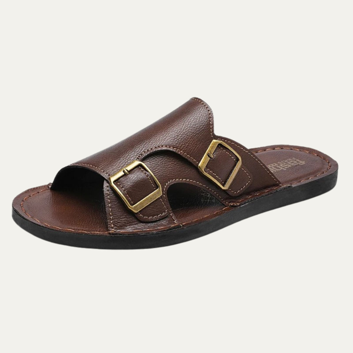 Sandales Cuir Double Bride Homme | Élégance & Confort Estival