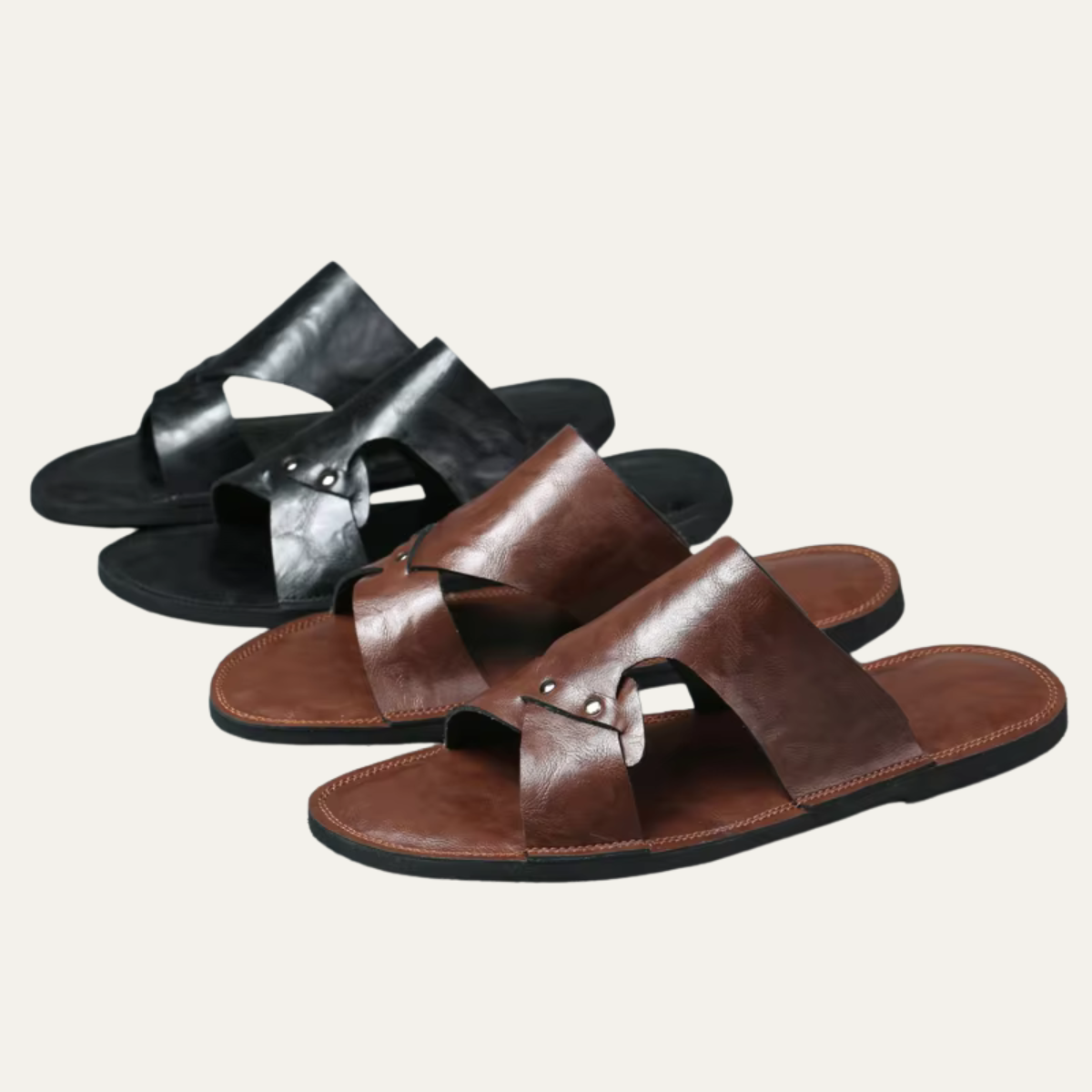 Sandales en Cuir Homme | Confort Premium & Élégance Estivale