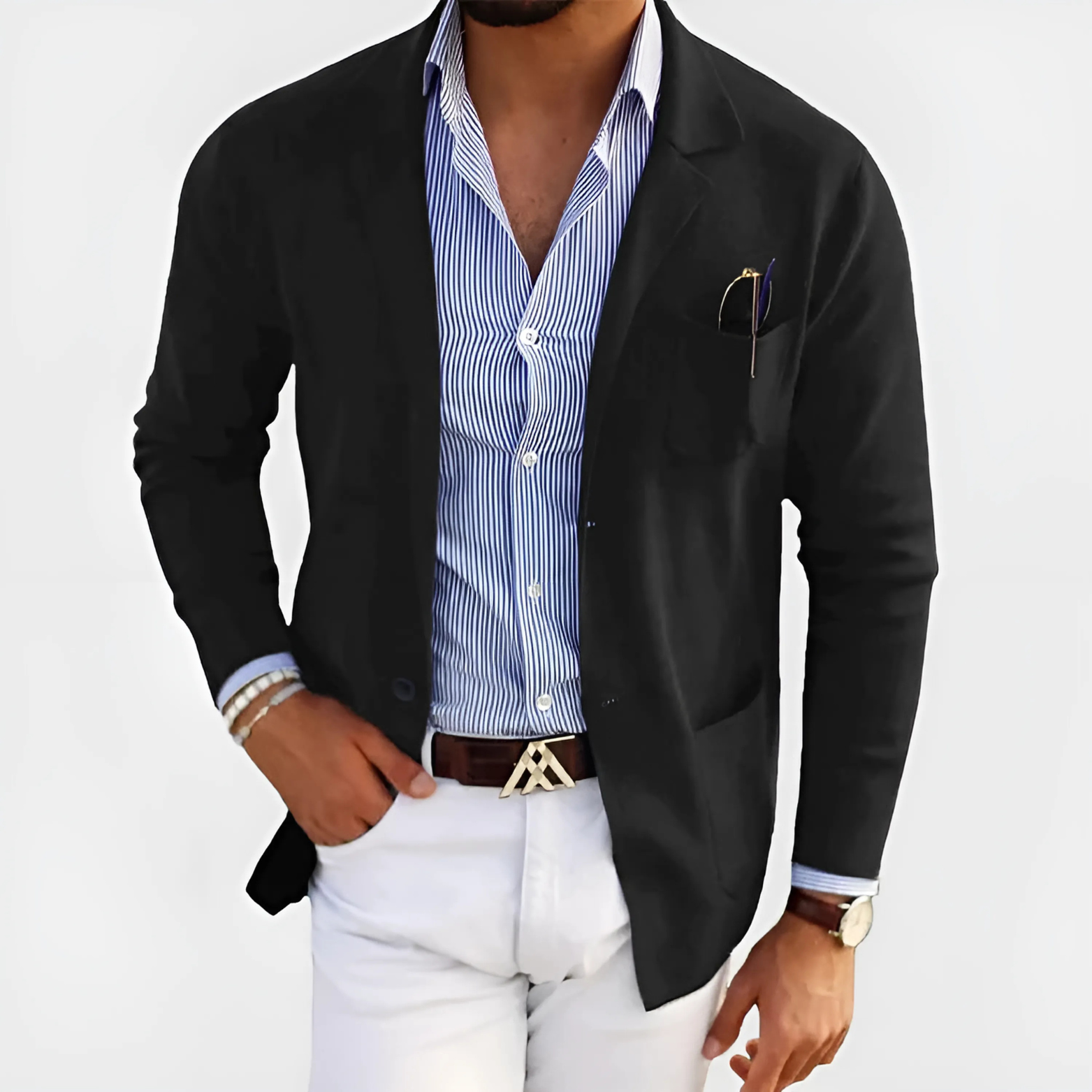 Blazer Léger Homme Revers Classique | Style Smart Casual