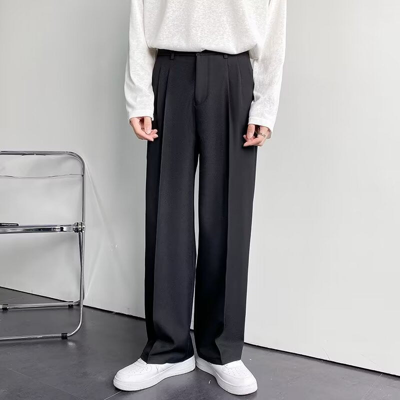 Pantalon Slim à Plis Homme | Ceinture & Coupe Ajustée