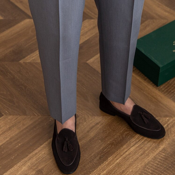 Pantalon de Costume à Plis Homme | Ceinture Réglable & Sartorial