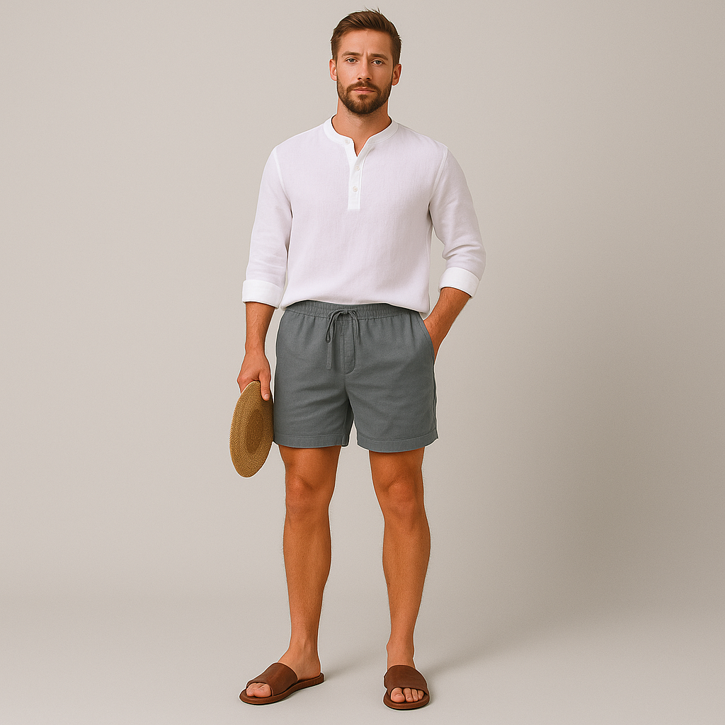 Short en Lin Coupe Relaxe Homme | Légèreté & Style Estival