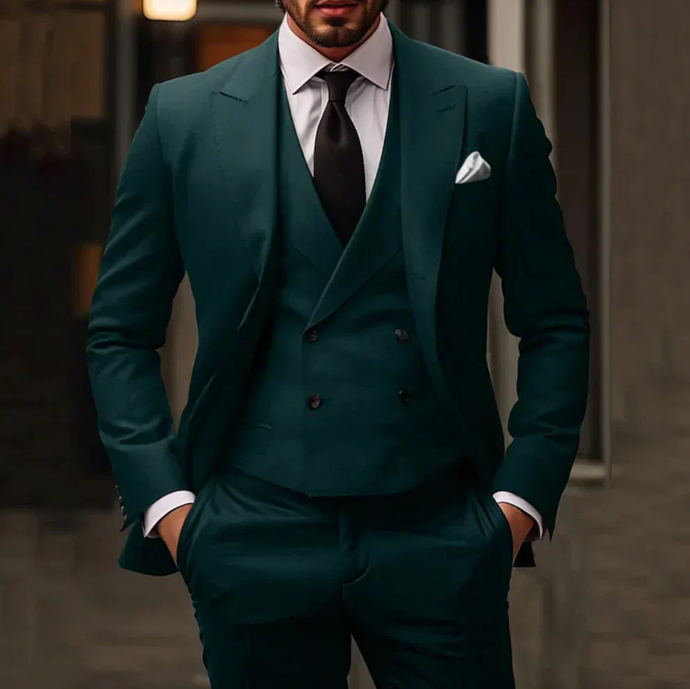 Costume 3 Pièces Homme Élégant | Blazer Gilet Pantalon