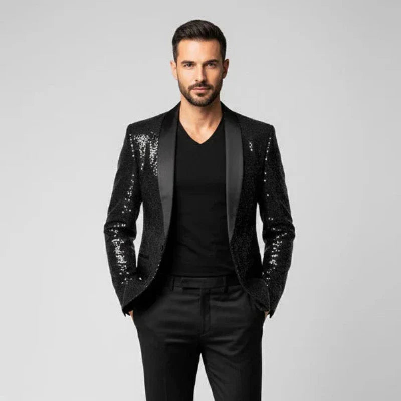 Blazer Smoking Homme Brillant | Élégance de Soirée