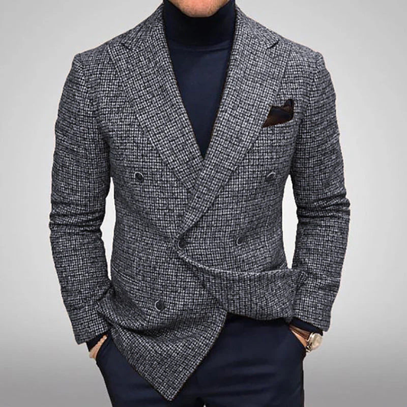 Veste Croisée Homme Élégante Col Classique | Style Moderne