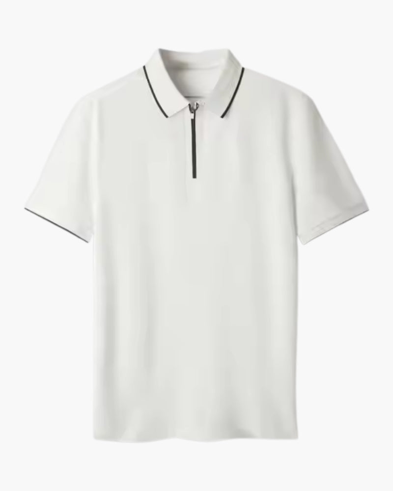 Polo Homme Maille Structurée avec Zip | Style Smart Casual