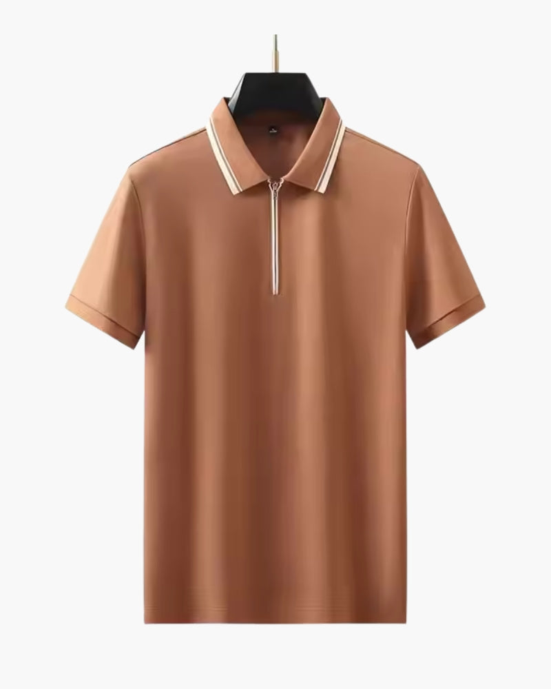 Polo Homme Maille Structurée avec Zip | Style Smart Casual