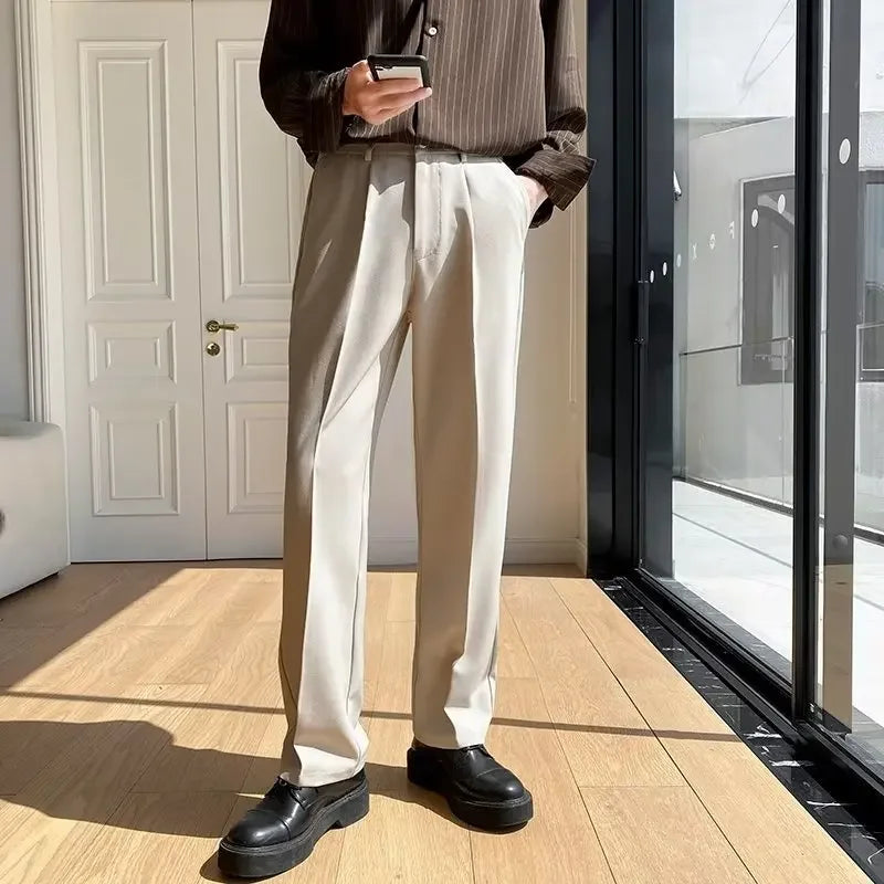 Pantalon Droit à Pli Homme | Coupe Classique & Moderne