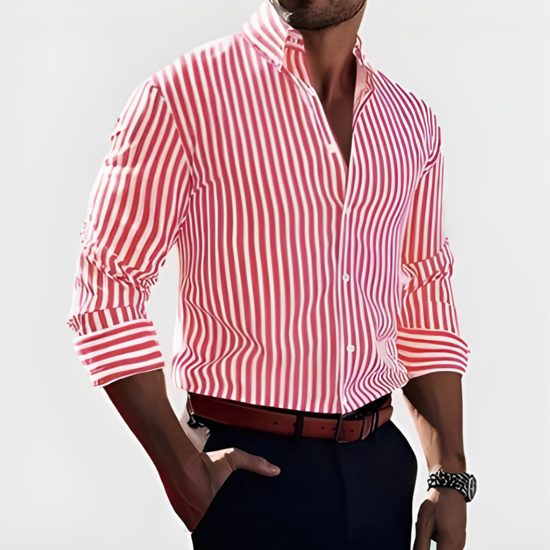 Chemise à Rayures Élégantes Homme | Style Classique Polyvalent
