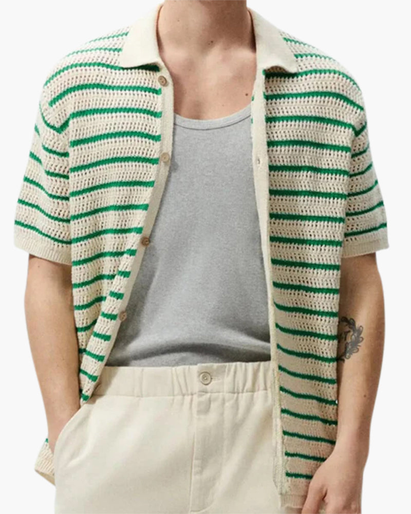 Chemise Tricot Manches Courtes Homme | Respirante & Confortable