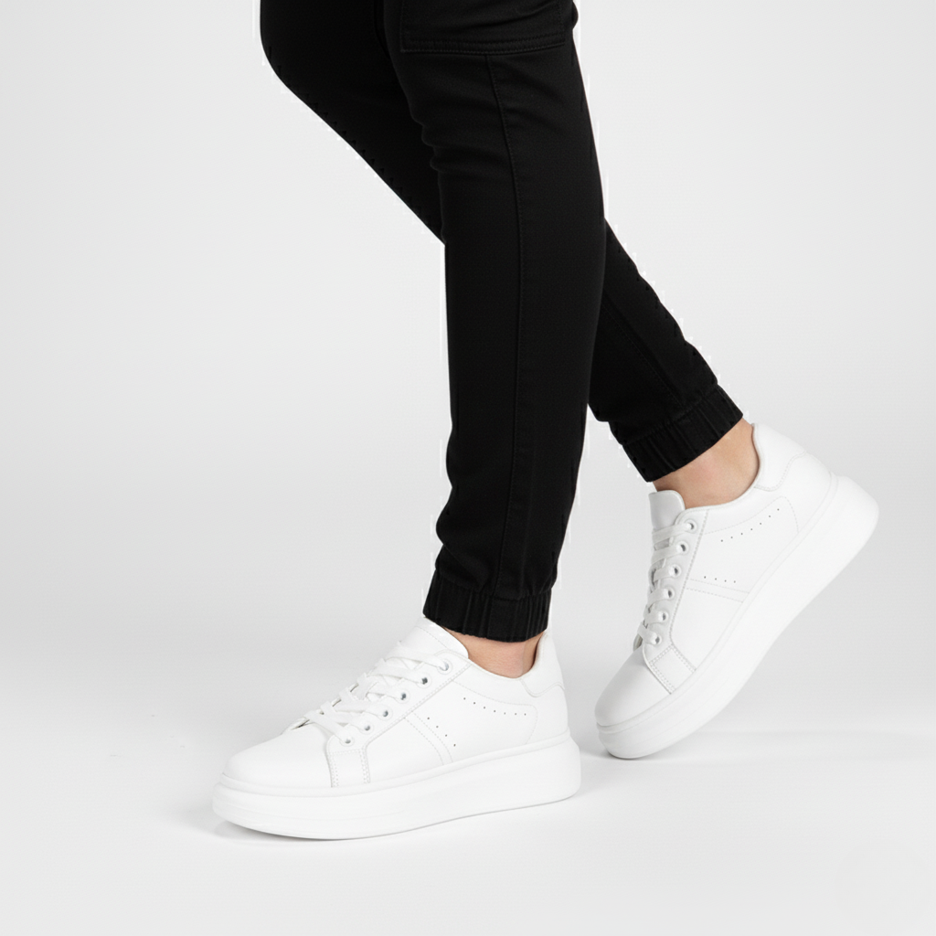 Sneakers Orthopédiques Rehaussantes Homme | Design Épuré & Confort Quotidien