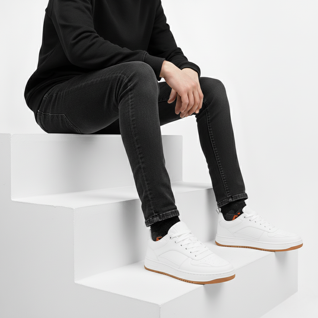 Sneakers Orthopédiques Rehaussantes Homme | Semelle Robuste, Confort & Style