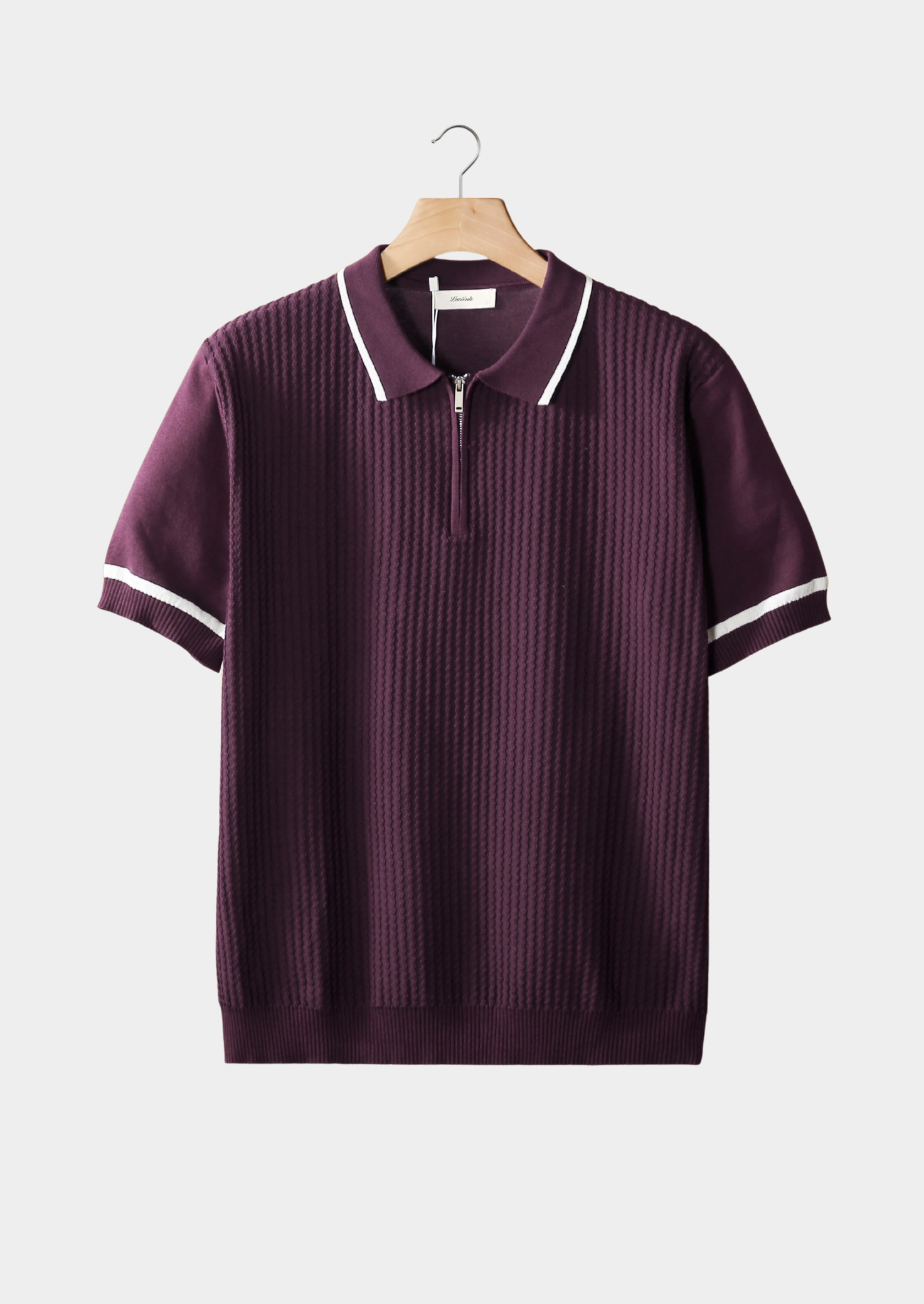 Polo Homme Zip Texture Relief | Style Estival Moderne
