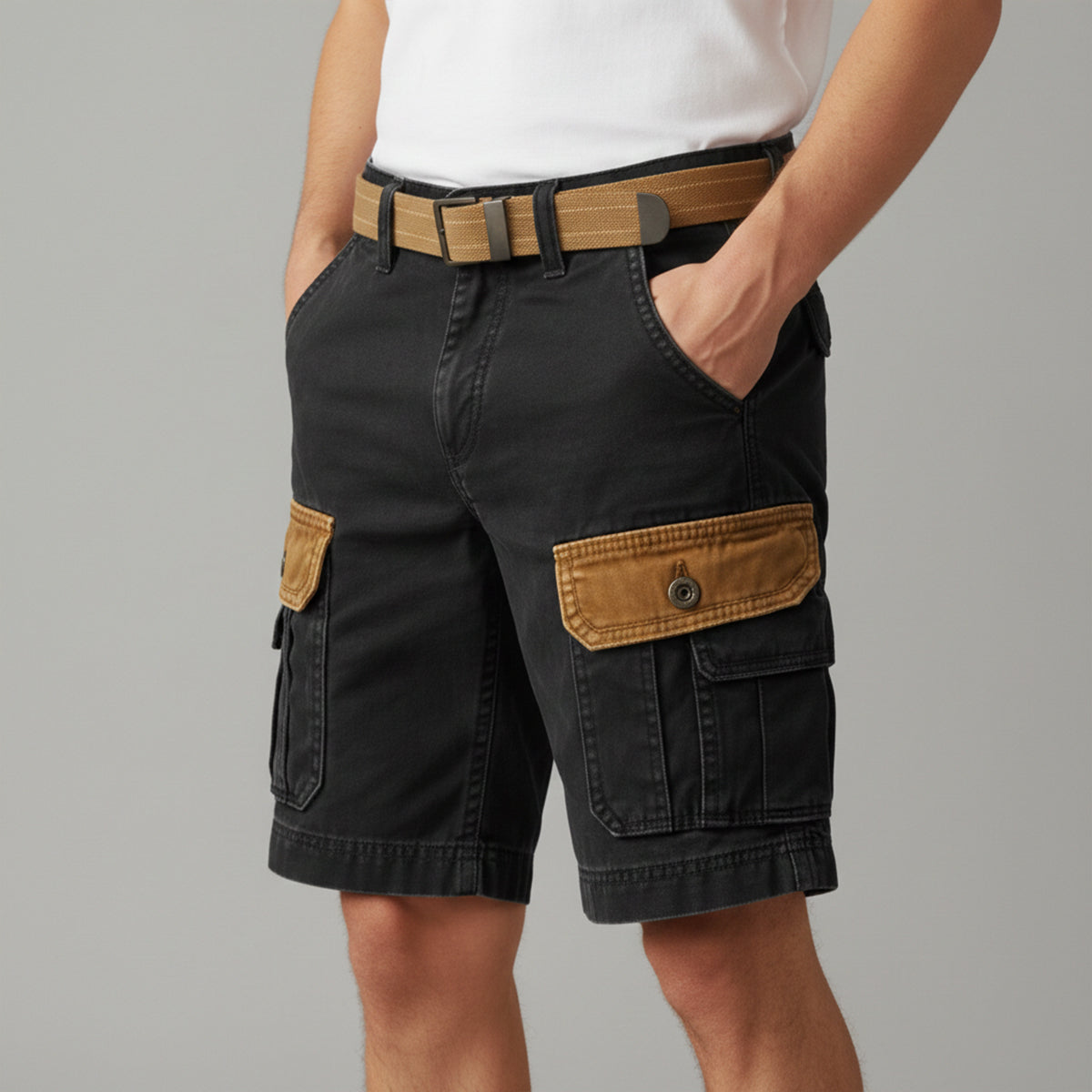 Short Cargo Utilitaire Homme Style Vintage | Poches & Confort