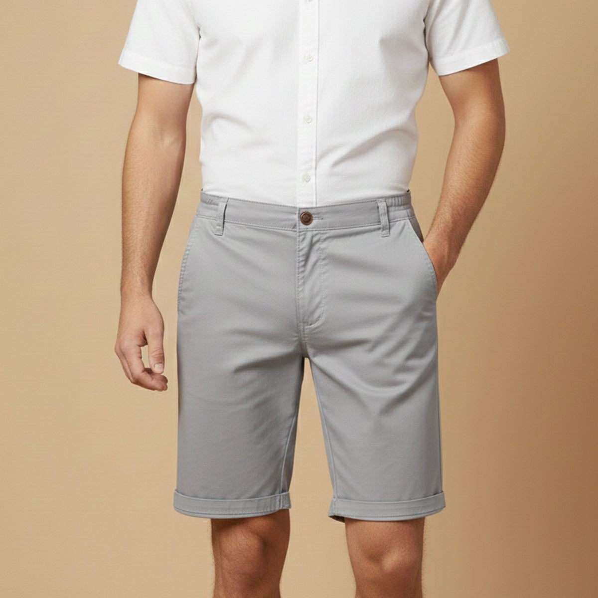 Short Homme Premium Coton Pli Plat | Style Estival Élégant