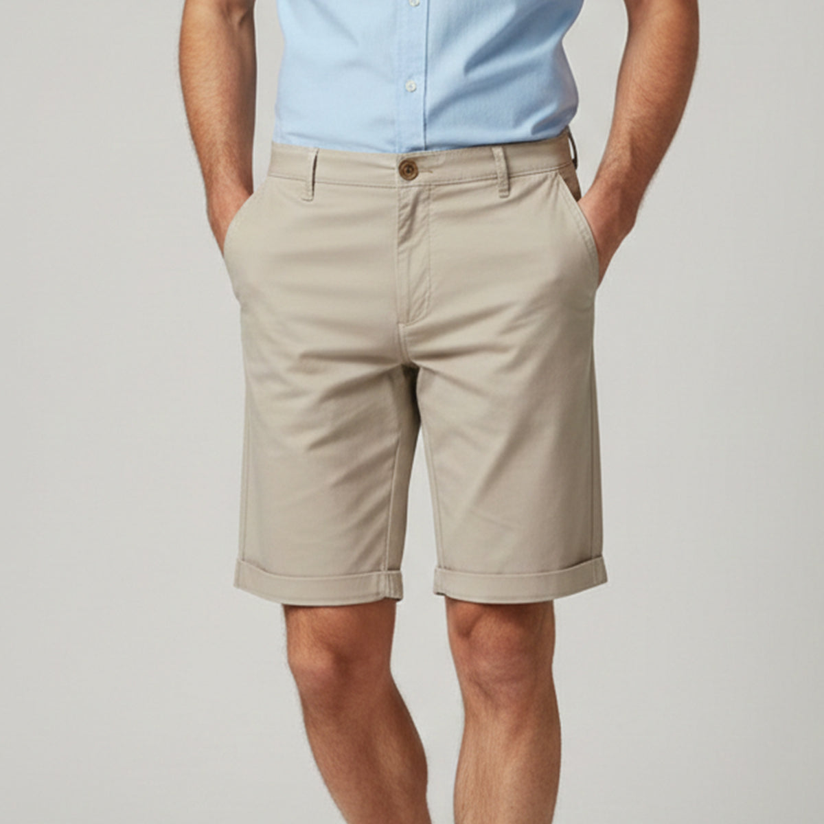 Short Homme Premium Coton Pli Plat | Style Estival Élégant