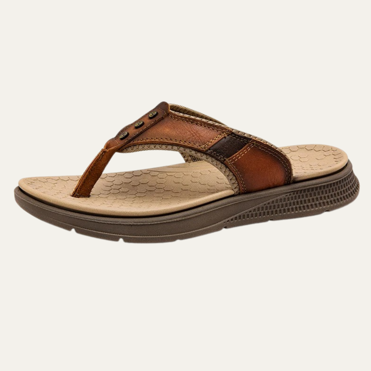 Tongs en Cuir Homme Soutien de Voûte | Confort & Style