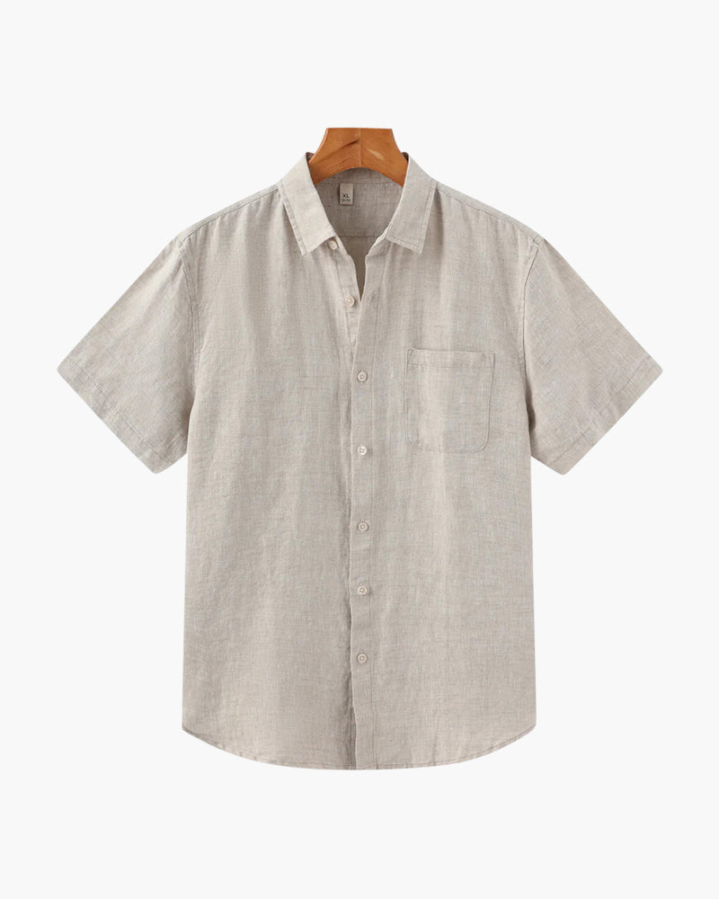 Chemise en Lin Manches Courtes Homme | Fraîche & Estivale