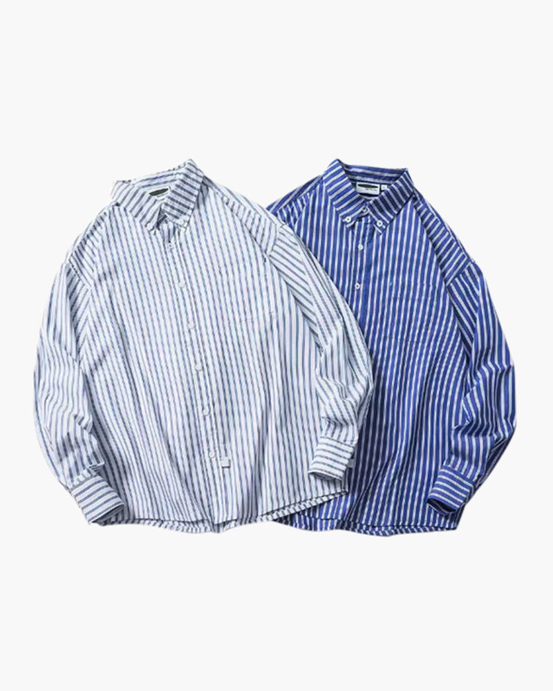 Chemise à Rayures Oversize Homme | Coupe Relaxe & Tendance
