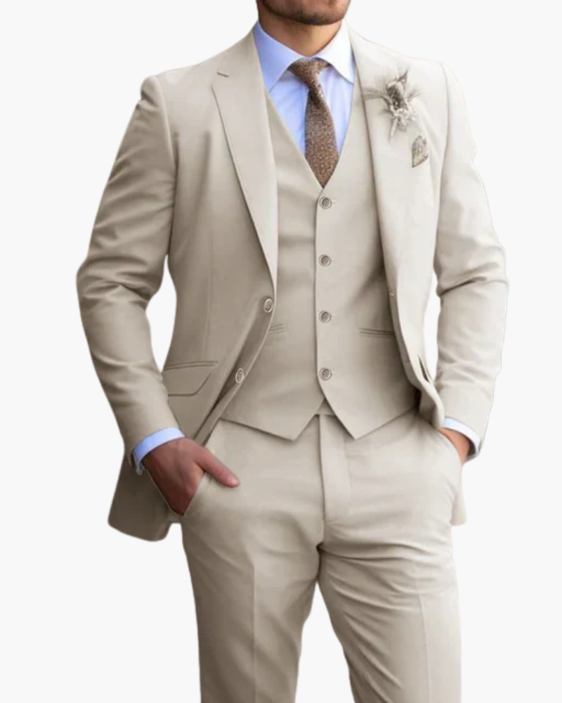 Costume Élégant Trois Pièces Slim Fit Homme | Tenue Formelle