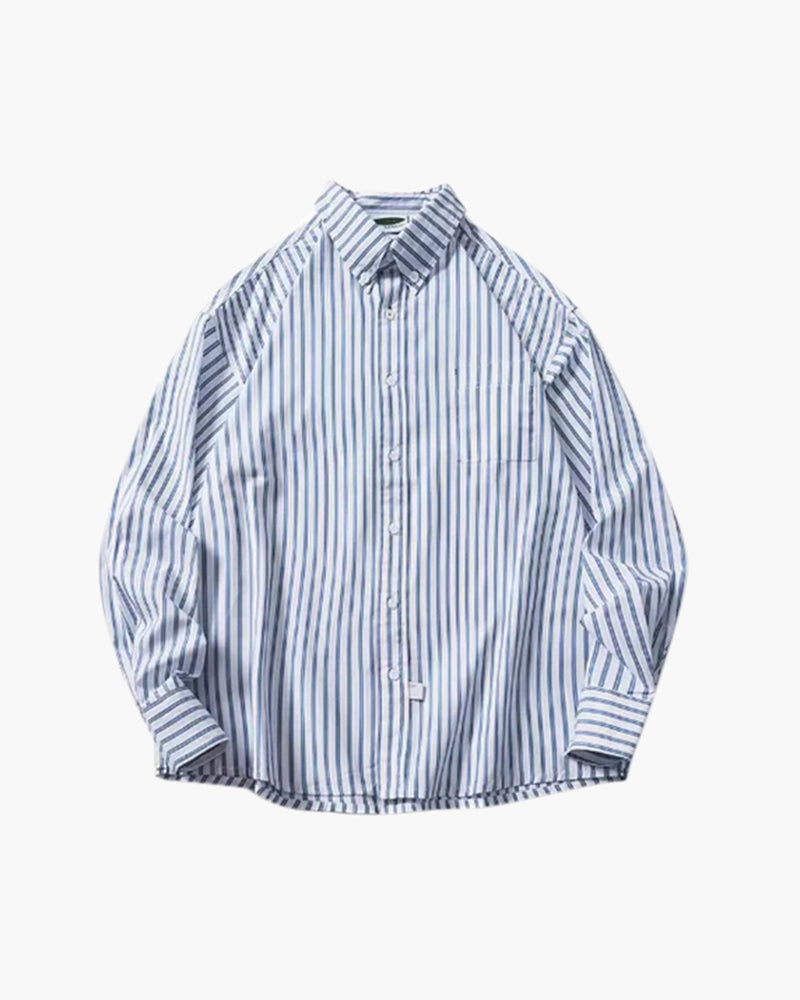 Chemise à Rayures Oversize Homme | Coupe Relaxe & Tendance