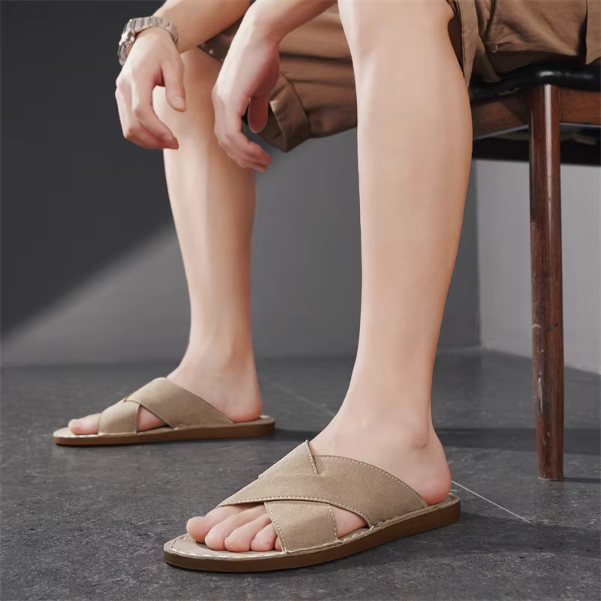 Sandales Homme Lanière Croisée | Style Décontracté & Confort