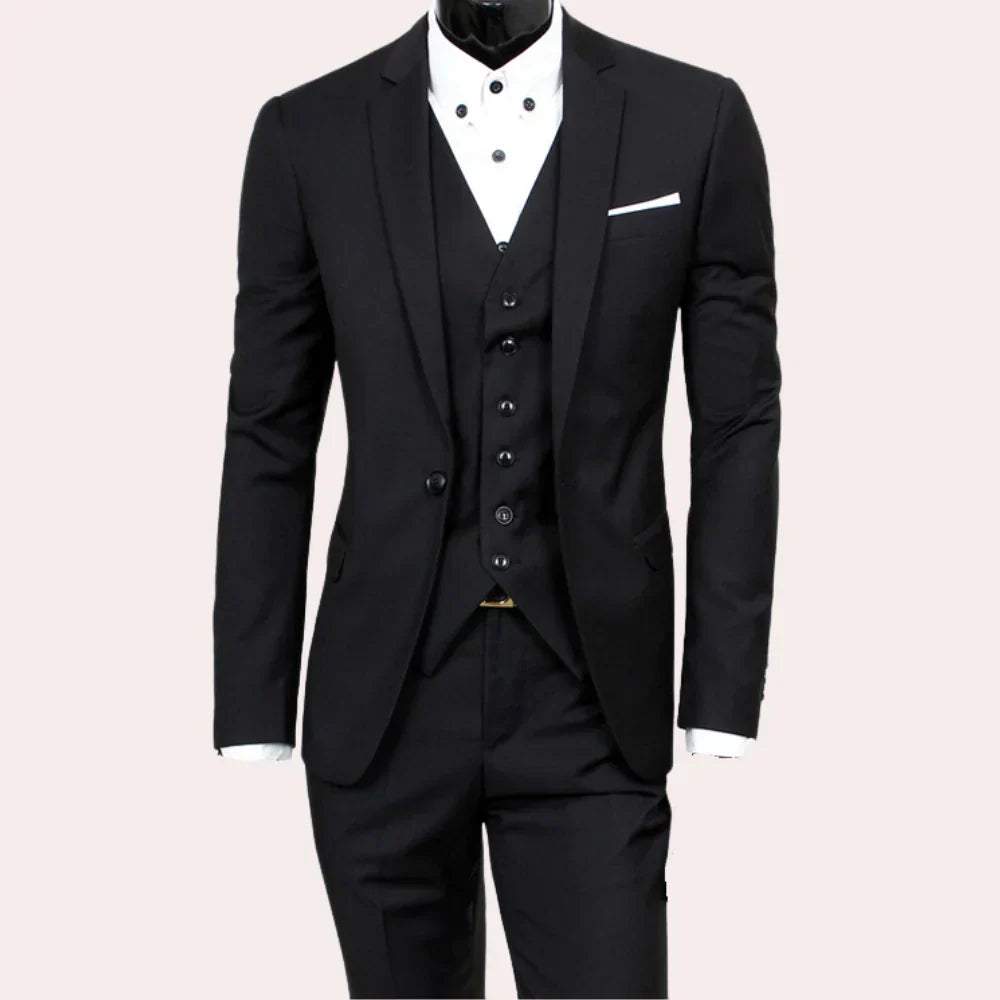 Costume 3 Pièces Slim Fit Homme | Veste Gilet Pantalon