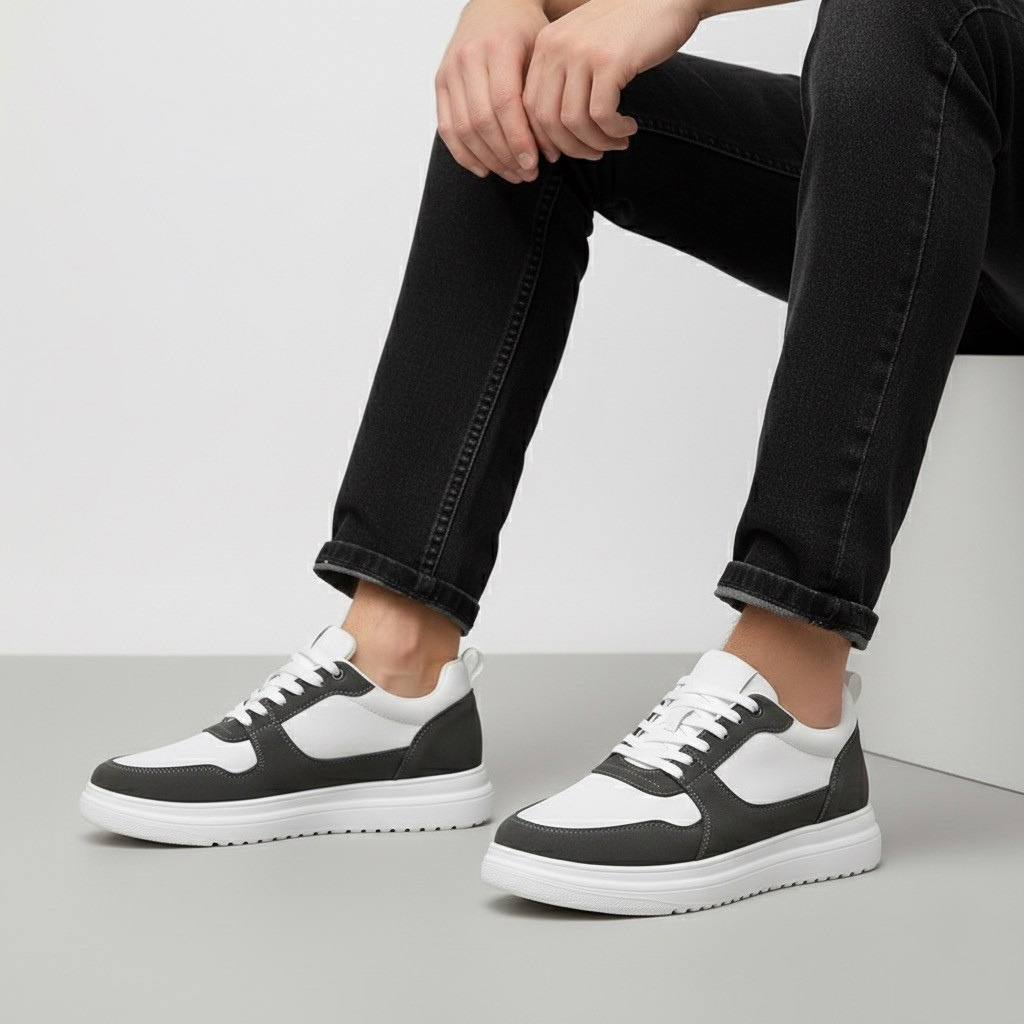 Sneakers Orthopédiques Rehaussantes Homme | Semelle Solide, Style & Confort
