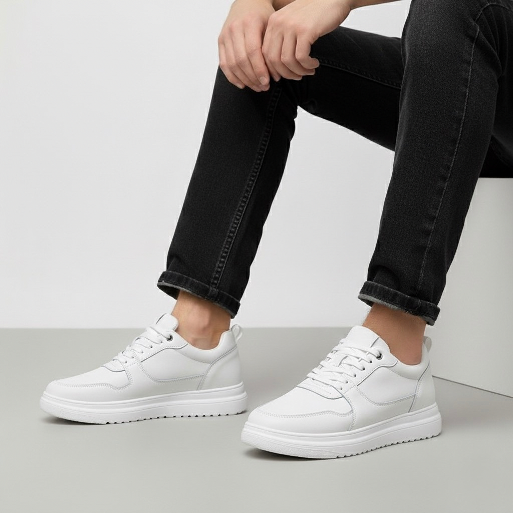 Sneakers Orthopédiques Rehaussantes Homme | Semelle Solide, Style & Confort
