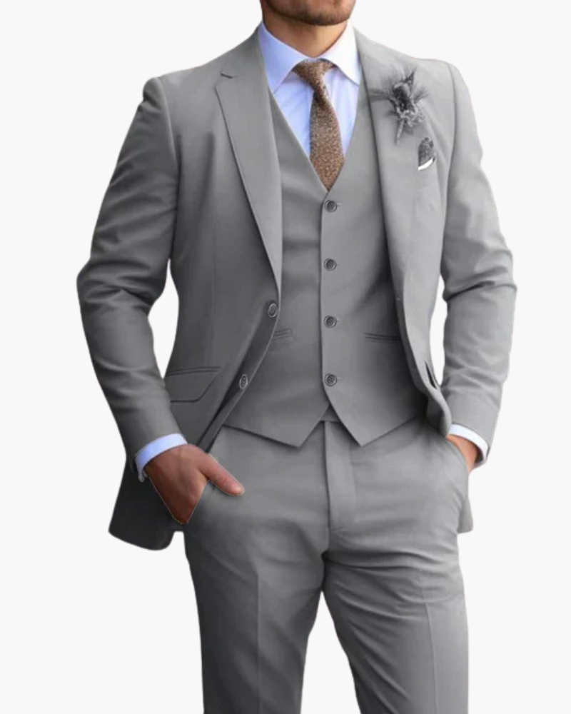 Costume Élégant Trois Pièces Slim Fit Homme | Tenue Formelle