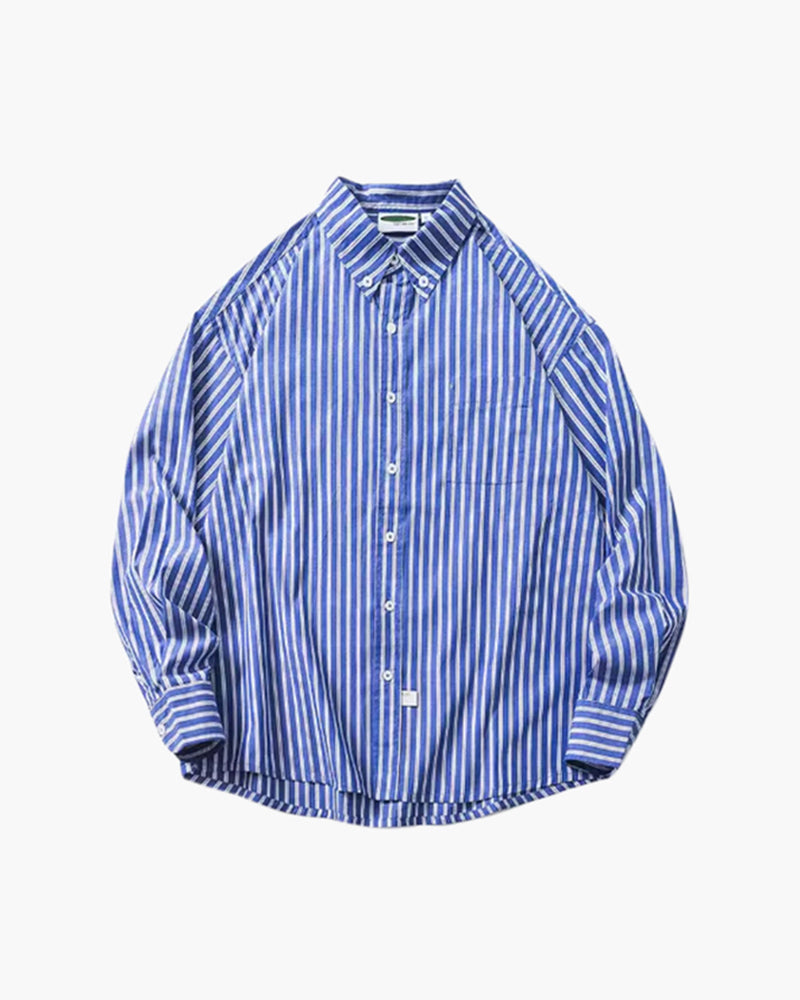 Chemise à Rayures Oversize Homme | Coupe Relaxe & Tendance