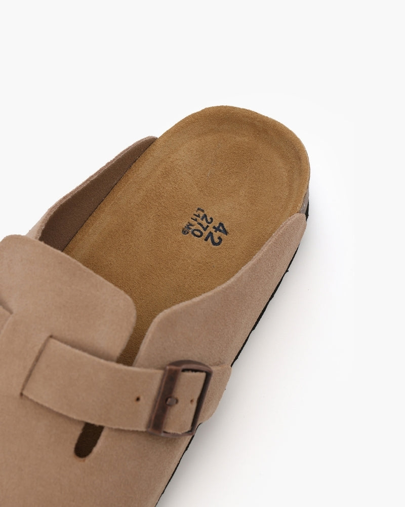 Sabot homme en daim à boucle | Élégance Décontractée