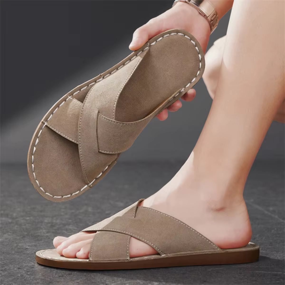 Sandales Homme Lanière Croisée | Style Décontracté & Confort