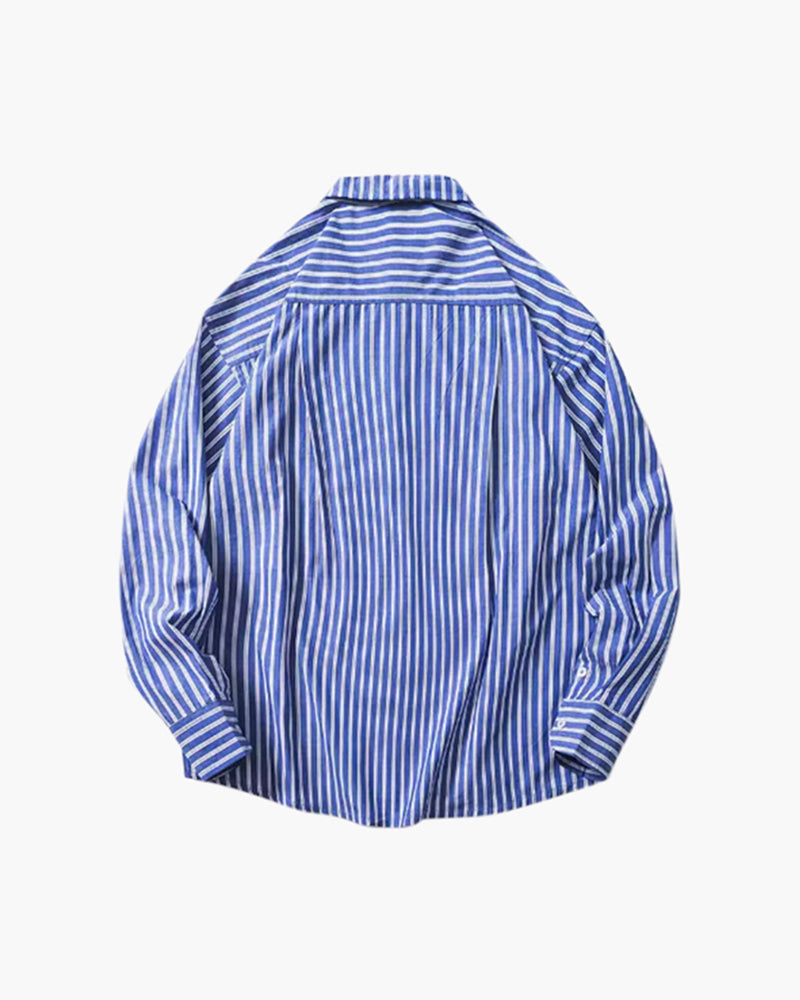 Chemise à Rayures Oversize Homme | Coupe Relaxe & Tendance