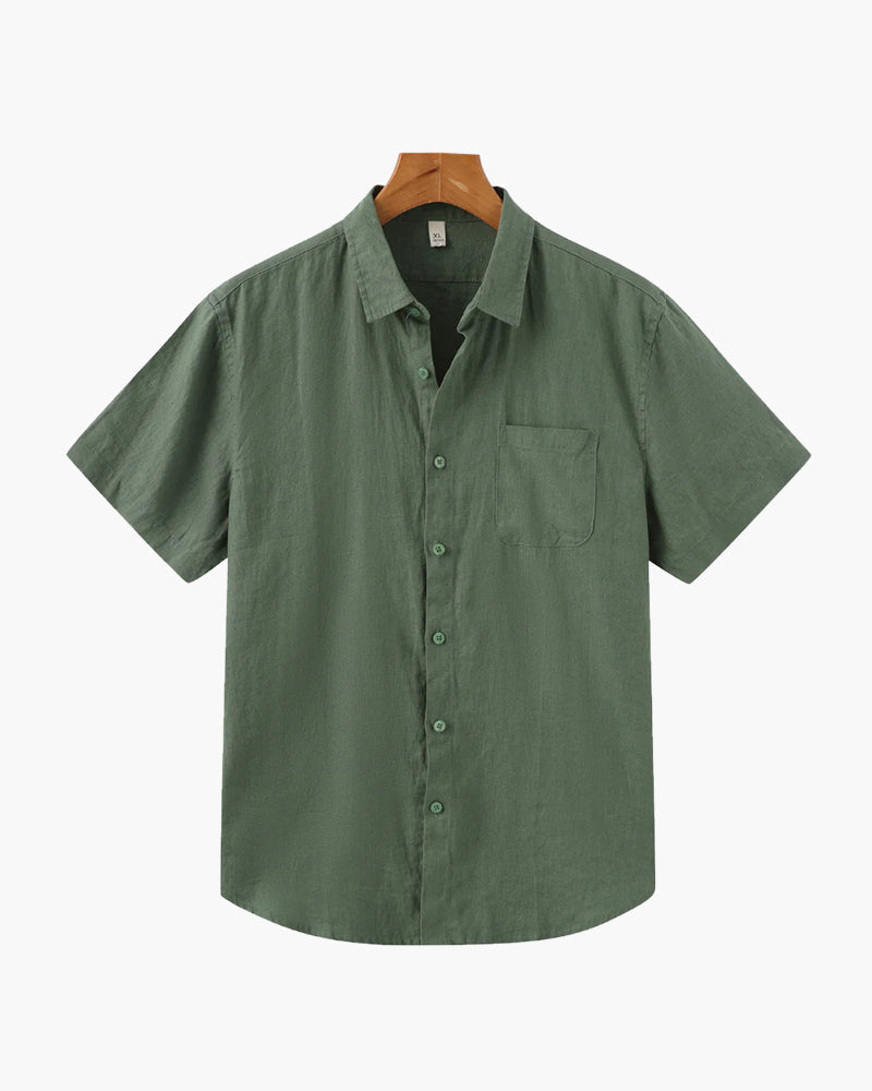 Chemise en Lin Manches Courtes Homme | Fraîche & Estivale