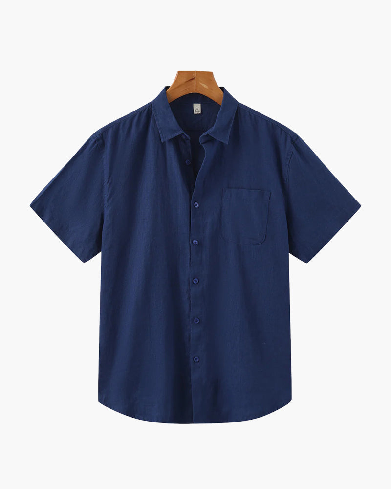 Chemise en Lin Manches Courtes Homme | Fraîche & Estivale