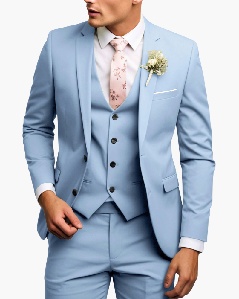 Costume 3 Pièces Homme Blazer Gilet Pantalon | Tenue Élégante