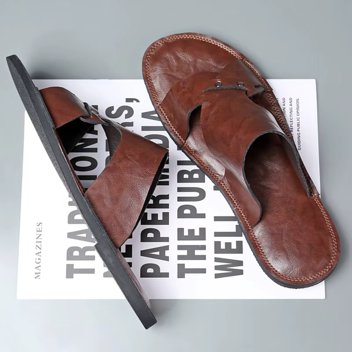 Sandales en Cuir Homme | Confort Premium & Élégance Estivale