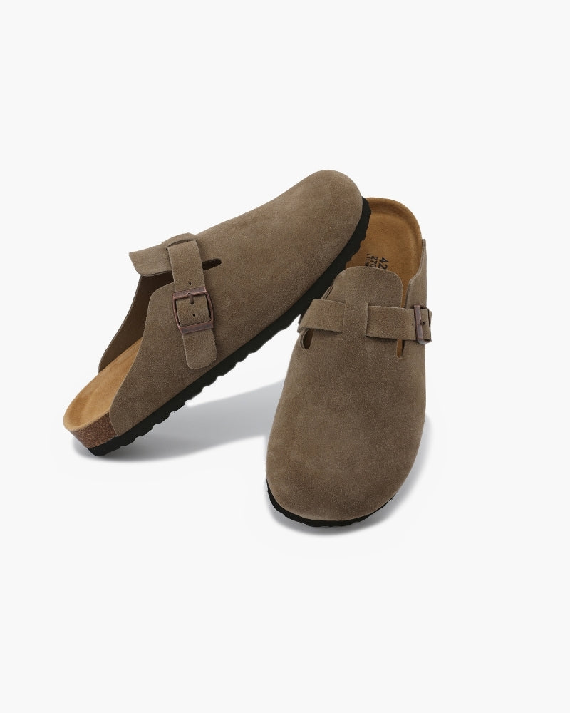 Sabot homme en daim à boucle | Élégance Décontractée