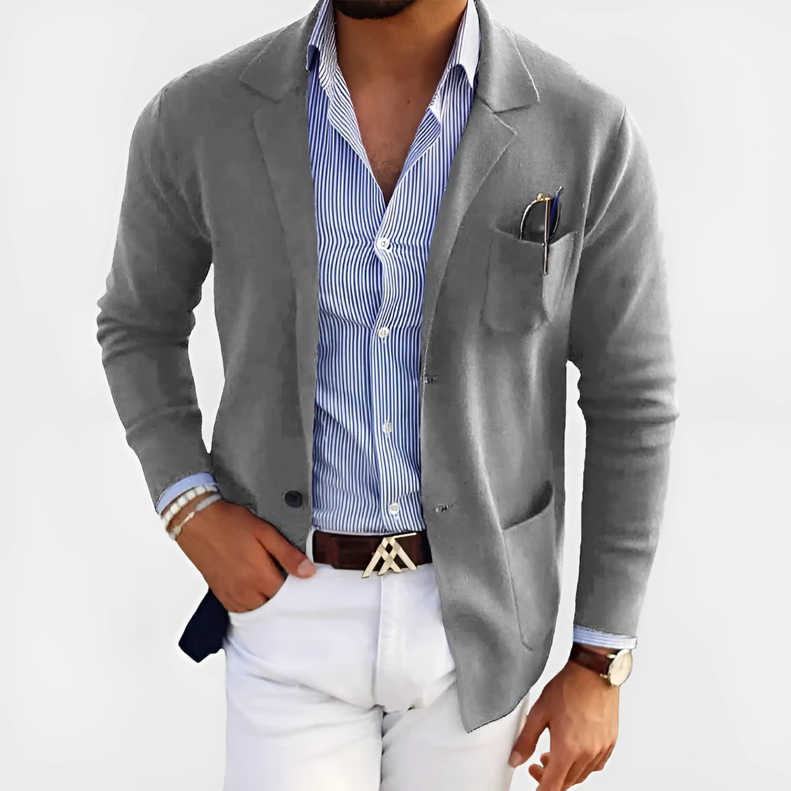 Blazer Léger Homme Revers Classique | Style Smart Casual