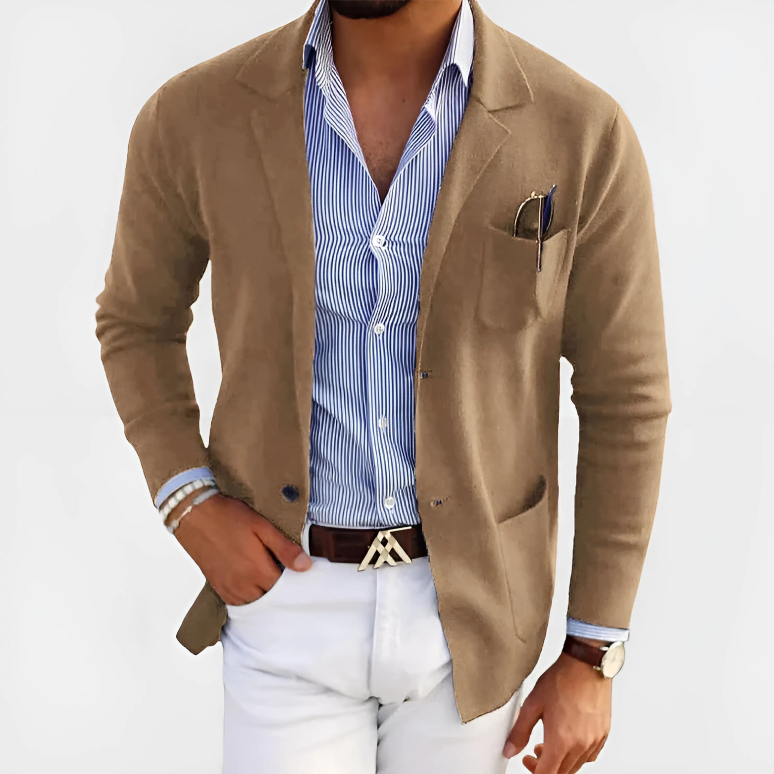 Blazer Léger Homme Revers Classique | Style Smart Casual